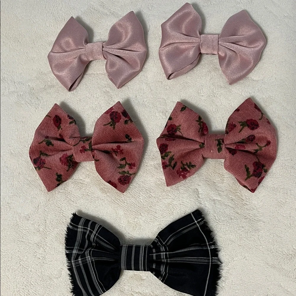 Hairbow Bundle Lot Coquette Kawaii Cottagecore Preppy Academia Fabric Bows